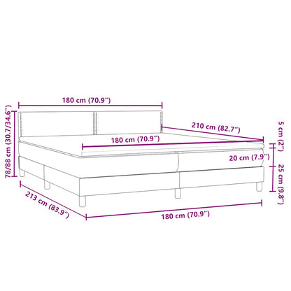 Boxspring met matras fluweel roze 180x210 cm