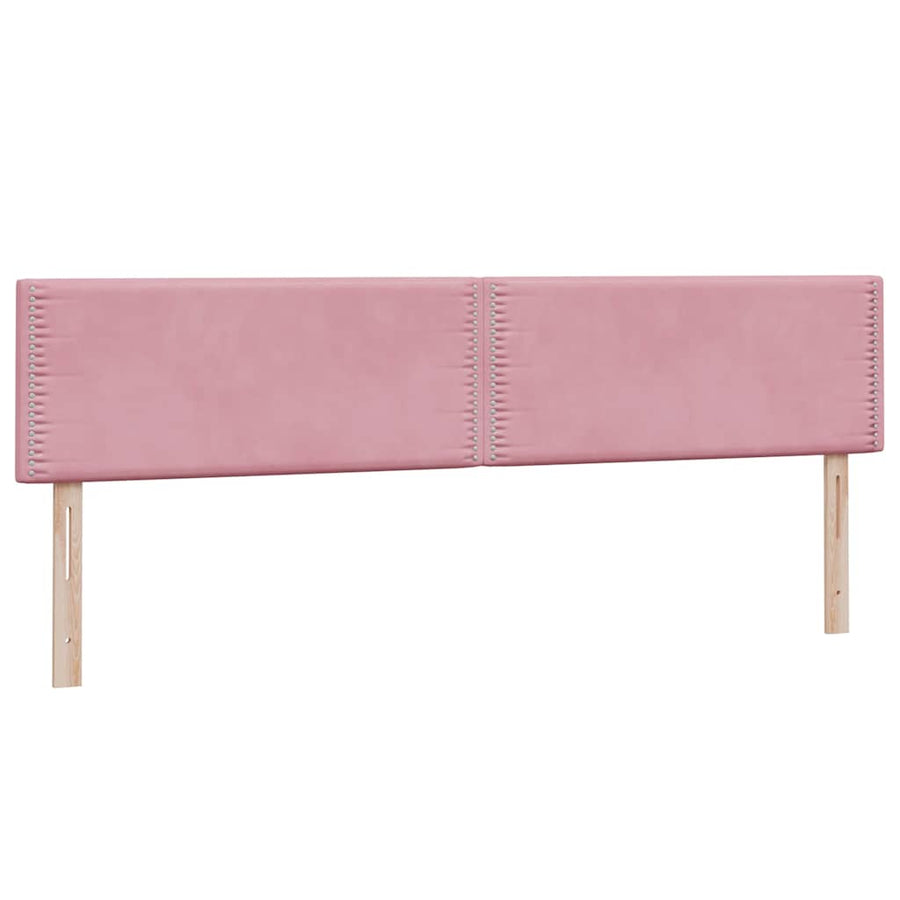 Boxspring met matras fluweel roze 180x210 cm