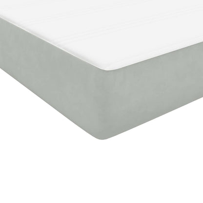 Boxspring met matras fluweel lichtgrijs 120x210 cm
