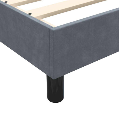 Boxspring met matras fluweel donkergrijs 160x210 cm