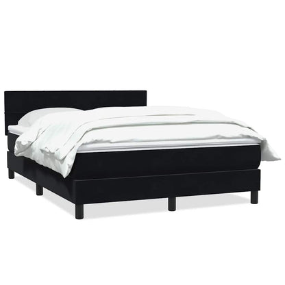 Boxspring met matras fluweel zwart 160x210 cm