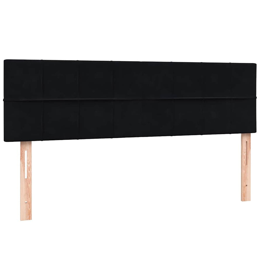 Boxspring met matras fluweel zwart 160x210 cm
