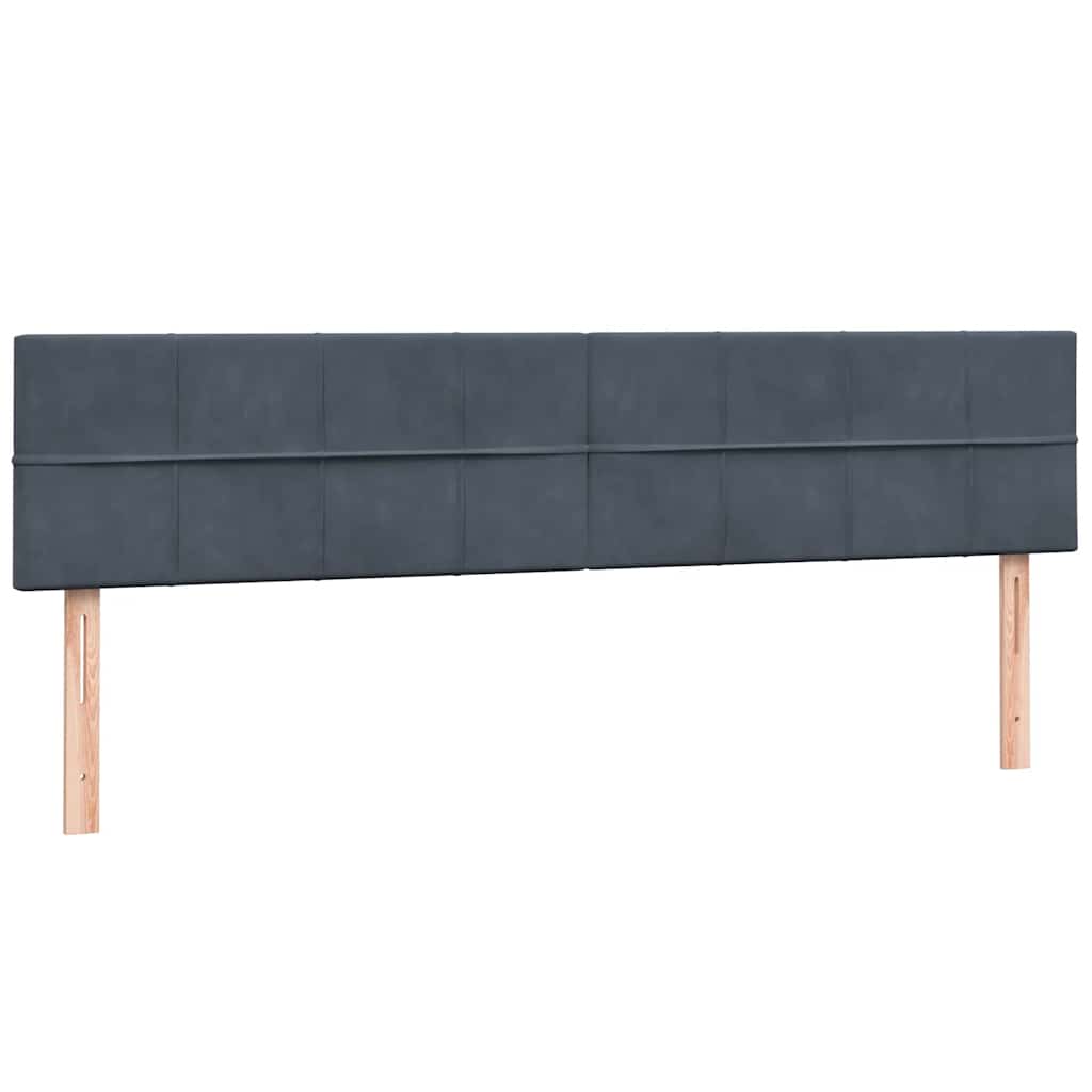 Boxspring met matras fluweel donkergrijs 180x210 cm
