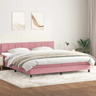 Boxspring met matras 180x210 cm roze fluweel
