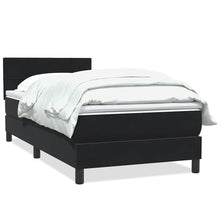 Boxspring met matras fluweel zwart 80x220 cm