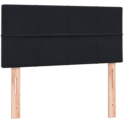 Boxspring met matras fluweel zwart 80x220 cm