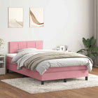 Boxspring met matras 120x220 cm roze fluweel