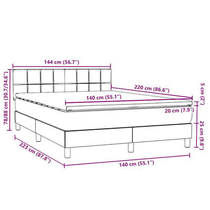 Boxspring met matras fluweel roze 140x220 cm