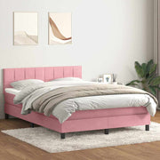 Boxspring met matras 160x220 cm roze fluweel
