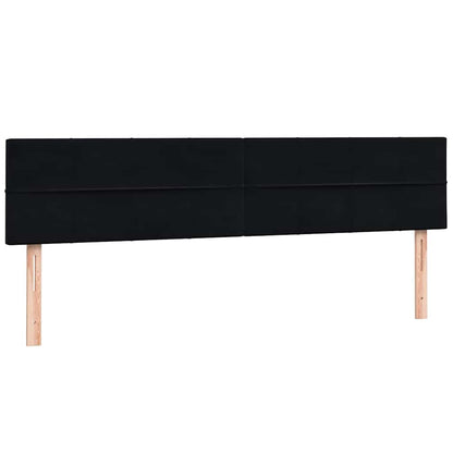 Boxspring met matras fluweel zwart 200x220 cm