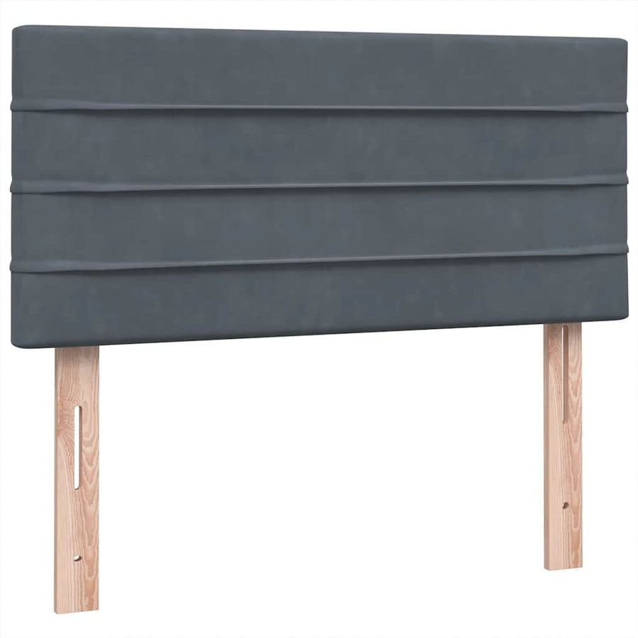 Boxspring met matras fluweel donkergrijs 80x210 cm