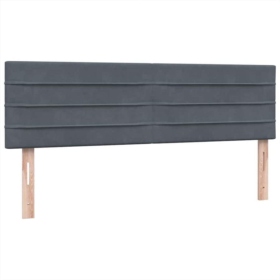 Boxspring met matras fluweel donkergrijs 160x210 cm