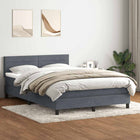 Boxspring met matras 160x210 cm donkergrijs fluweel