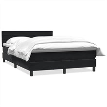 Boxspring met matras fluweel zwart 160x210 cm