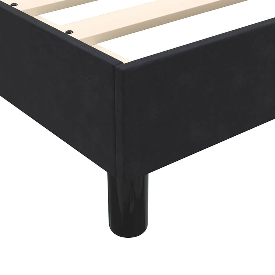 Boxspring met matras fluweel zwart 160x210 cm