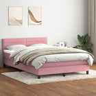 Boxspring met matras 160x210 cm roze fluweel