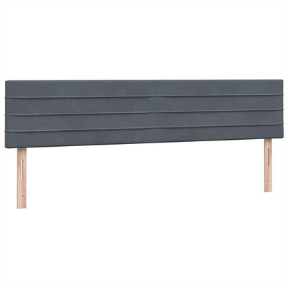 Boxspring met matras fluweel donkergrijs 180x210 cm