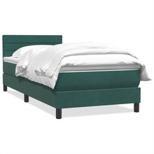 Boxspring met matras fluweel donkergroen 80x220 cm