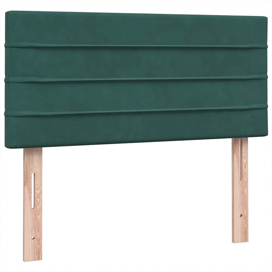 Boxspring met matras fluweel donkergroen 80x220 cm