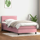 Boxspring 80x220 cm fluweel roze