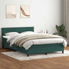 Boxspring met matras 160x220 cm donkergroen fluweel