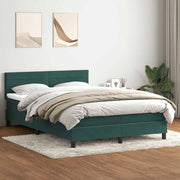 Boxspring met matras 160x220 cm donkergroen fluweel