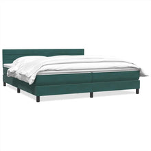 Boxspring Met Matras Fluweel 180 x 220 cm Donkergroen