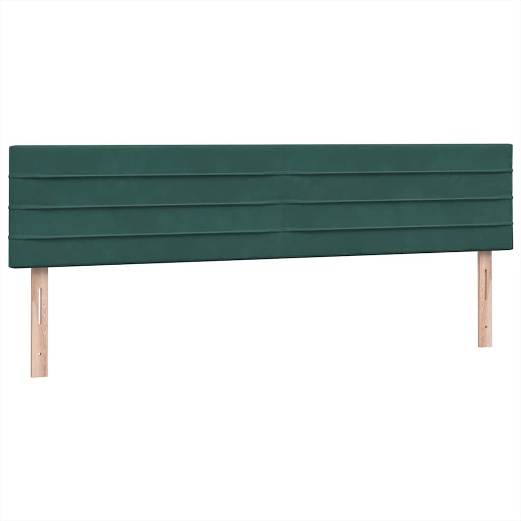 Boxspring Met Matras Fluweel 180 x 220 cm Donkergroen