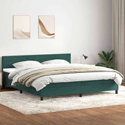 Boxspring met matras 180x220 cm donkergroen fluweel