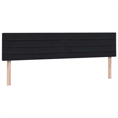 Boxspring met matras fluweel zwart 200x220 cm