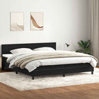 Box spring bed with velvet mattress black 200x220 cm