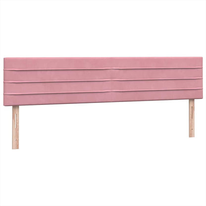 Boxspring met matras fluweel roze 200x220 cm