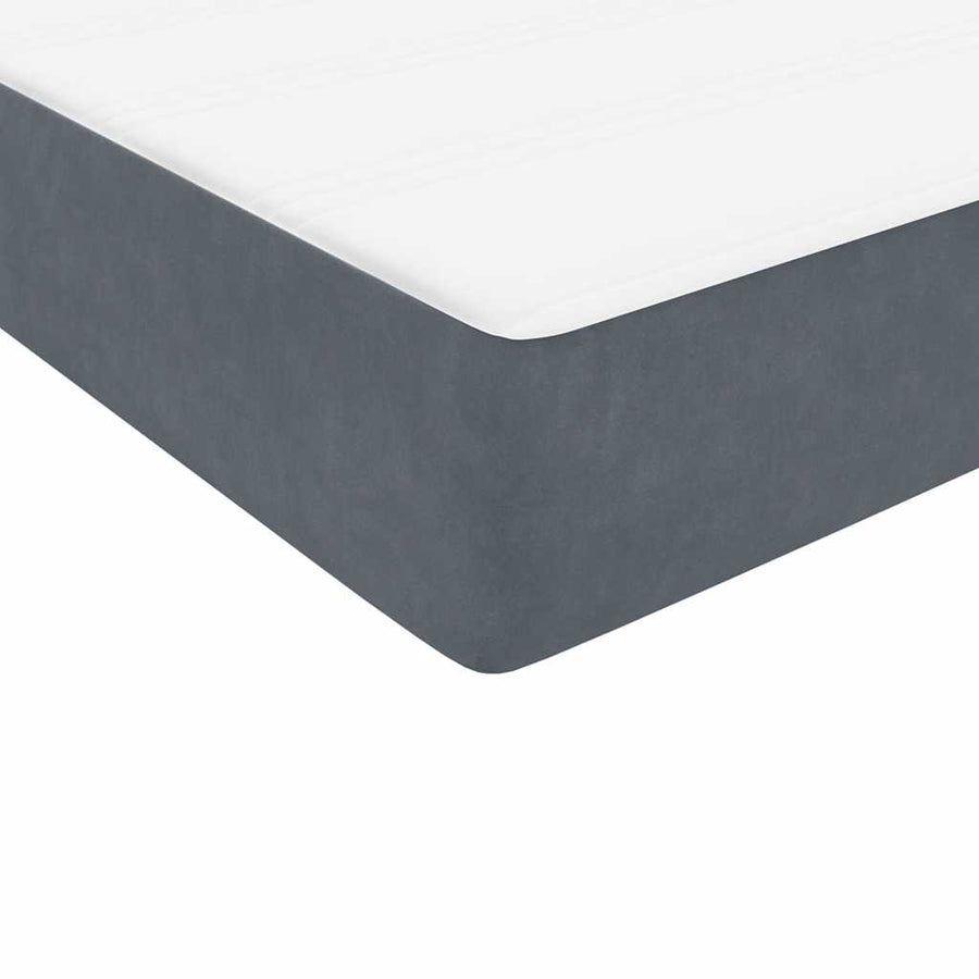 Boxspring met matras fluweel donkergrijs 80x210 cm