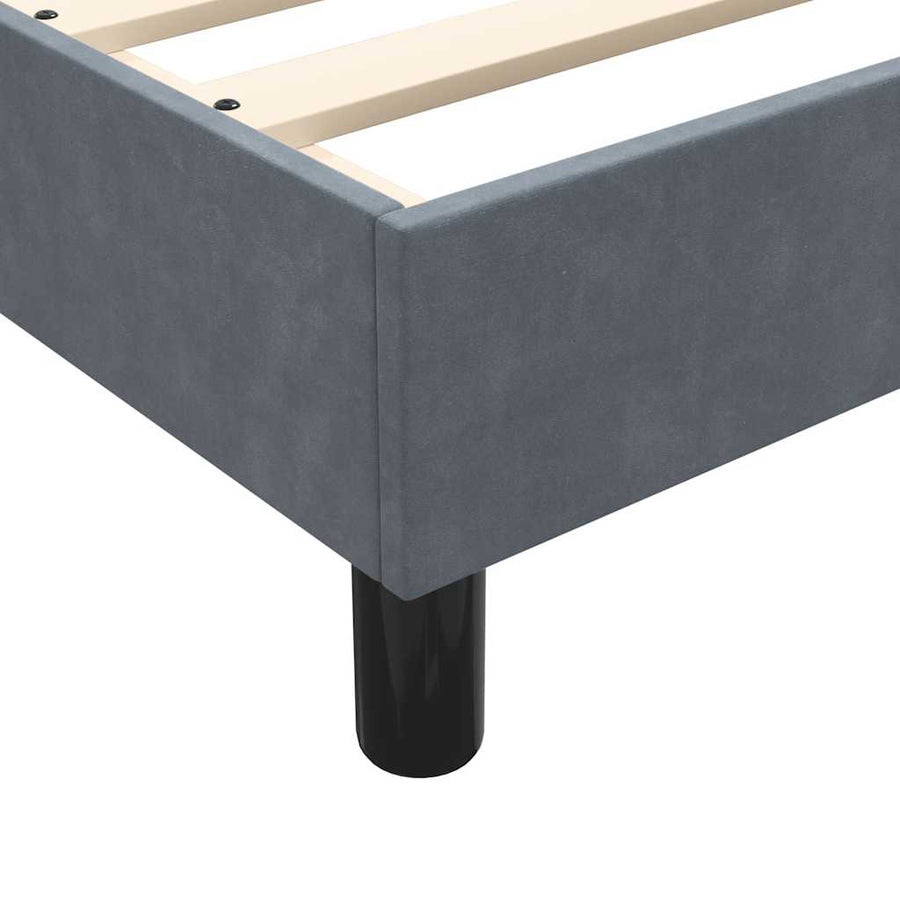 Boxspring met matras fluweel donkergrijs 160x210 cm
