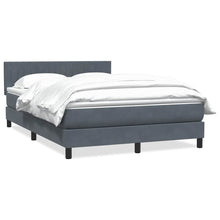 Boxspring met matras fluweel donkergrijs 160x210 cm