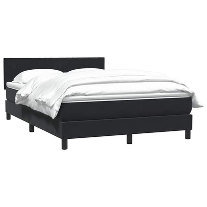 Boxspring met matras fluweel zwart 160x210 cm