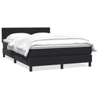 Box spring with velvet mattress black 160x210 cm