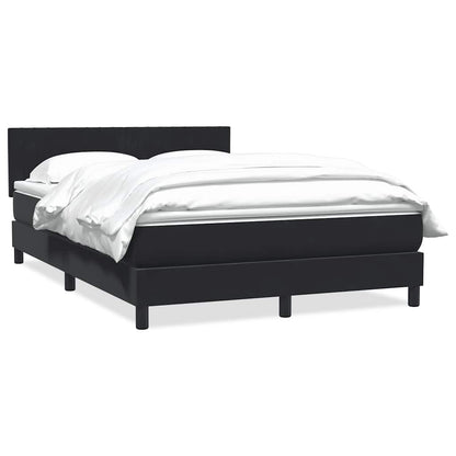 Boxspring met matras fluweel zwart 160x210 cm