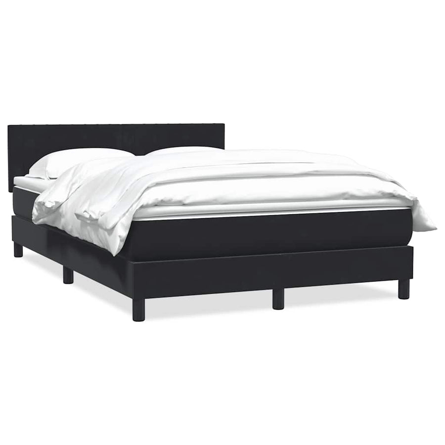 Boxspring met matras fluweel zwart 160x210 cm