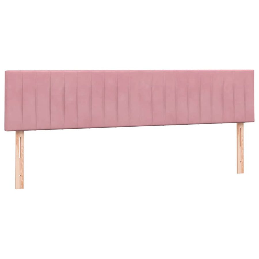 Boxspring met matras fluweel roze 180x210 cm