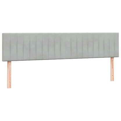 Boxspring met matras fluweel lichtgrijs 200x210 cm