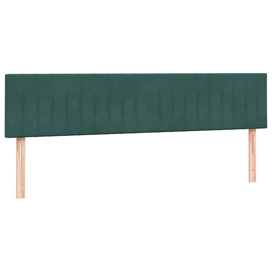 Boxspring met matras fluweel donkergroen 180x220 cm