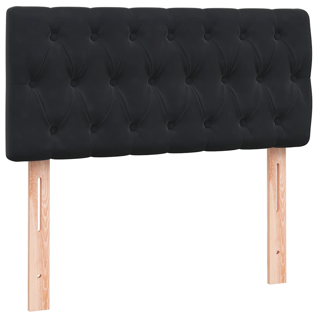 Boxspring met matras fluweel zwart 90x210 cm