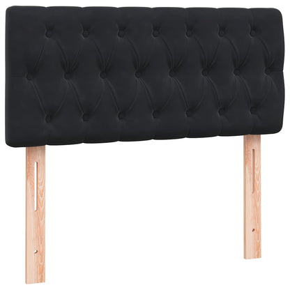 Boxspring met matras fluweel zwart 90x210 cm
