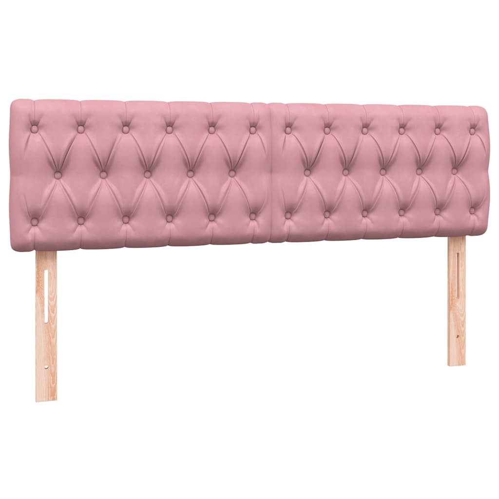 Boxspring met matras fluweel roze 160x210 cm