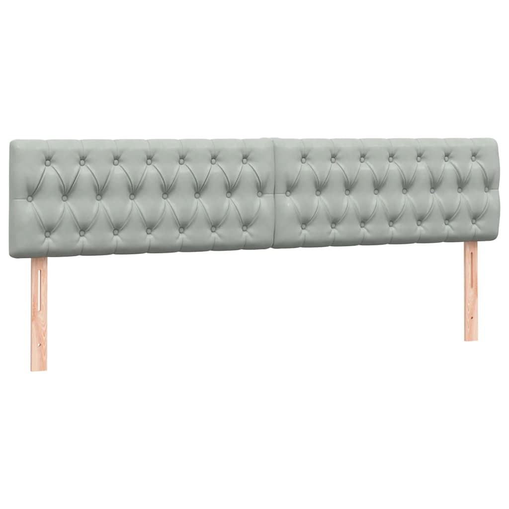 Boxspring met matras fluweel lichtgrijs 200x210 cm