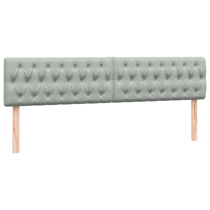 Boxspring met matras fluweel lichtgrijs 200x210 cm