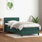 Boxspring 80x220 cm fluweel donkergroen