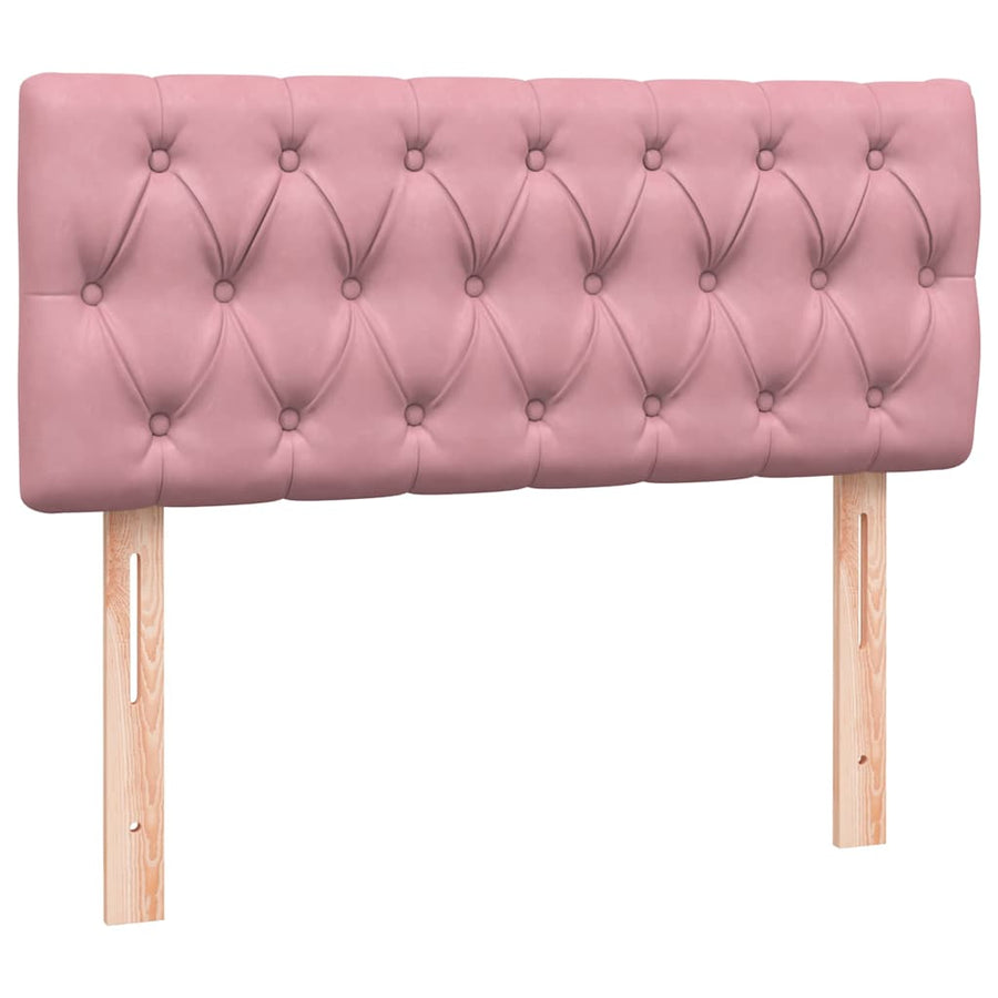Boxspring met matras fluweel roze 120x220 cm