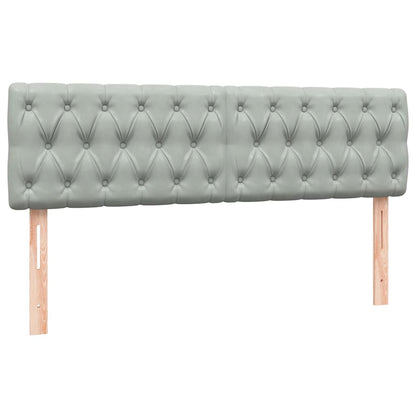 Boxspring met matras fluweel lichtgrijs 140x220 cm